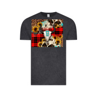 Vintage Black bullskull Sunflower Vintage Tee - JahusDesignShop