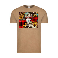 Vintage Coffee bullskull Sunflower Vintage Tee - JahusDesignShop