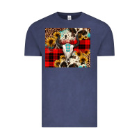 Vintage Denim bullskull Sunflower Vintage Tee - JahusDesignShop