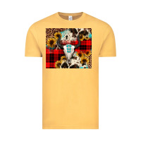 Vintage Mustard bullskull Sunflower Vintage Tee - JahusDesignShop