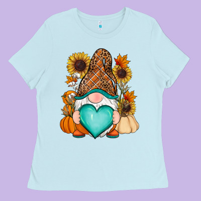Ladies Tee Western Fall gnome