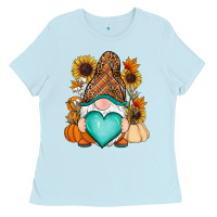 Baby Blue Western Fall gnome Ladies Tee - RanaPortraitStore