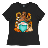 Black Western Fall gnome Ladies Tee - RanaPortraitStore