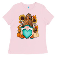 Bubblegum Pink Western Fall gnome Ladies Tee - RanaPortraitStore