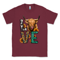 Burgundy love long haired cow Classic Tee - Jasminsmagicworld