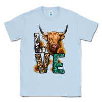 Dusty Blue love long haired cow Classic Tee - Jasminsmagicworld