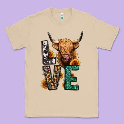 Love Long Haired Cow Classic Tee Designed By Jasminsmagicworld