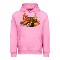 Fuchsia Pink fall gnome truck Urban Hoodie - CowGirlArtShop