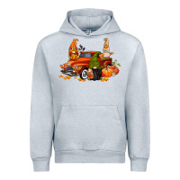 Heather Grey fall gnome truck Urban Hoodie - CowGirlArtShop