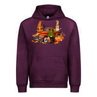 Mauve Wine fall gnome truck Urban Hoodie - CowGirlArtShop