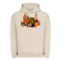 Pigment French Oak fall gnome truck Urban Hoodie - CowGirlArtShop