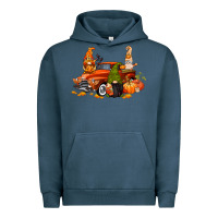 Pigment Midnight Navy fall gnome truck Urban Hoodie - CowGirlArtShop