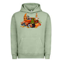 Pigment Oil Green fall gnome truck Urban Hoodie - CowGirlArtShop