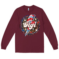 Burgundy Western Gigi Patriotic Long Sleeve Tee - LillyAllenDesigns