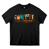 Black campfire legend Heavy Core Tee - Zillion Design Studio