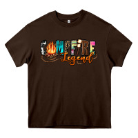 Chocolate Brown campfire legend Heavy Core Tee - Zillion Design Studio