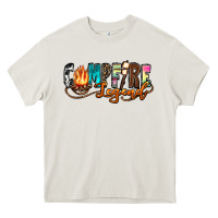 Cream campfire legend Heavy Core Tee - Zillion Design Studio