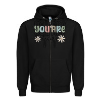 Black you are enough Zipper Hoodie - MaliasSmallBusiness