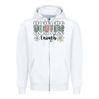 White you are enough Zipper Hoodie - MaliasSmallBusiness