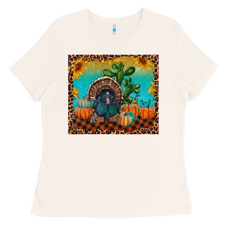 Western Fall Thanksgiving Turkey Ladies Tee by RanaPortraitStore | Teevron
