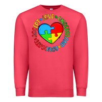 Cardinal autism awareness puzzle heart love understand advo Premium Sweatshirt - Artiststas