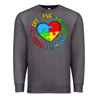 Charcoal Heather autism awareness puzzle heart love understand advo Premium Sweatshirt - Artiststas