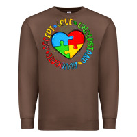 Chestnut autism awareness puzzle heart love understand advo Premium Sweatshirt - Artiststas