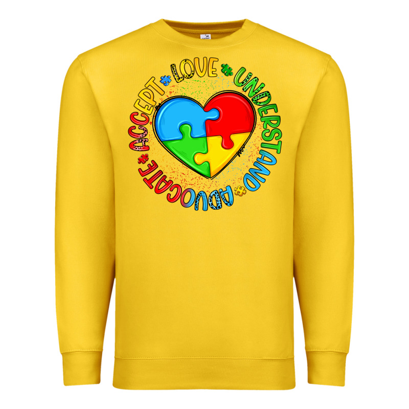 Autism Awareness Puzzle Heart Love Understand Advo Premium Sweatshirt by Artiststas | Teevron