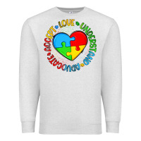 Oatmeal Heather autism awareness puzzle heart love understand advo Premium Sweatshirt - Artiststas