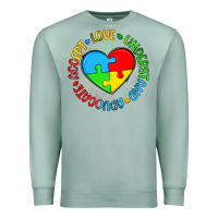 Seafoam autism awareness puzzle heart love understand advo Premium Sweatshirt - Artiststas