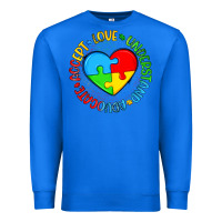True Royal autism awareness puzzle heart love understand advo Premium Sweatshirt - Artiststas