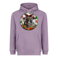 Lavender christmas dorper sheep Heavyweight Hoodie - LillyAllenDesigns