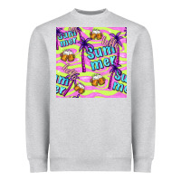 Heather Grey hello summer and beer seamless pattern Heavyweight Sweatshirt - BundleAndBundleShop