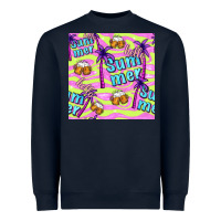Navy hello summer and beer seamless pattern Heavyweight Sweatshirt - BundleAndBundleShop