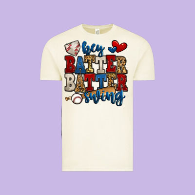 Hey Batter Batter Swing Baseball Vintage Tee Designed By Jasminsmagicworld