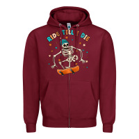 Burgundy ride till i die Zipper Hoodie - MaliasSmallBusiness