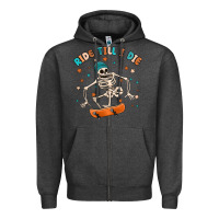 Charcoal Heather ride till i die Zipper Hoodie - MaliasSmallBusiness
