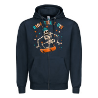 Navy ride till i die Zipper Hoodie - MaliasSmallBusiness