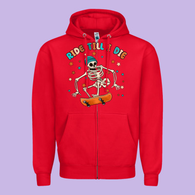 Ride Till I Die Zipper Hoodie Designed By Maliassmallbusiness