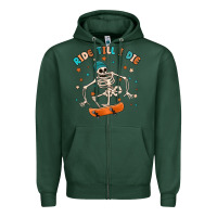 Sports Green ride till i die Zipper Hoodie - MaliasSmallBusiness