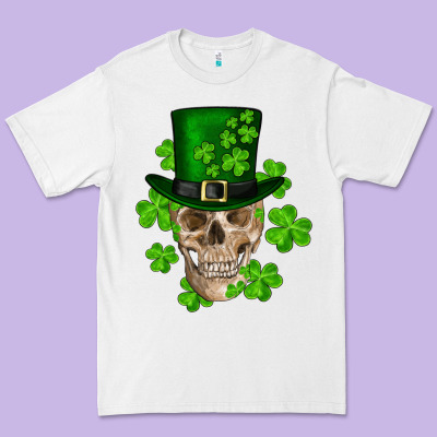 St. Patrick's Day Skull Premium Tee Designed By Ranaportraitstore
