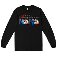 Black American Mama Long Sleeve Tee - LillyAllenDesigns