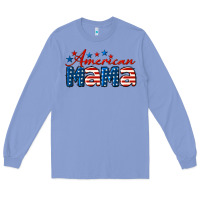 Colony Blue American Mama Long Sleeve Tee - LillyAllenDesigns