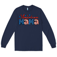 Navy American Mama Long Sleeve Tee - LillyAllenDesigns