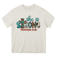 Cream she is strong Heavy Core Tee - Artiststas