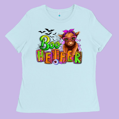 Ladies Tee Boo Heifer baby Cow