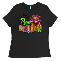 Black Boo Heifer baby Cow Ladies Tee - RanaPortraitStore