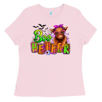 Bubblegum Pink Boo Heifer baby Cow Ladies Tee - RanaPortraitStore