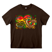Chocolate Brown juneteenth heart Heavy Core Tee - texasbilliewilder