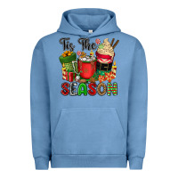 Pigment Pebble Blue tis the season Urban Hoodie - CowGirlArtShop